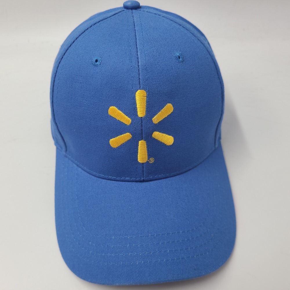 Walmart Hat Strapback Blue Yellow Spark Logo Employee Uniform Crew Casual Men